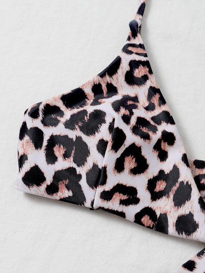 Crisscross Leopard Bikini