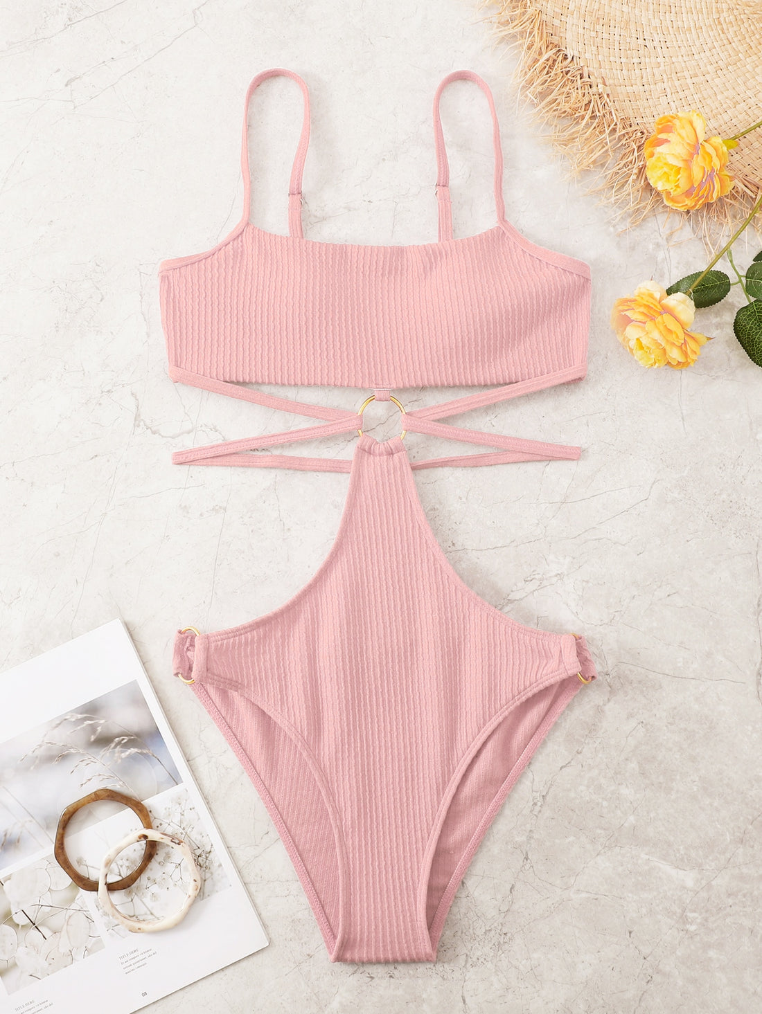 Stylish Cut-Out One-Piece Swimsuit