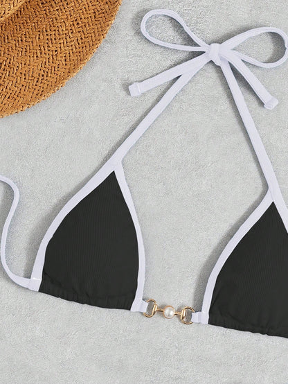 Aegean Radiance Color Block Bikini - Tropical Tide