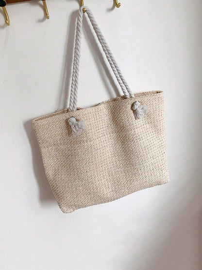 Summer Essential Straw Tote Bag - Tropical Tide