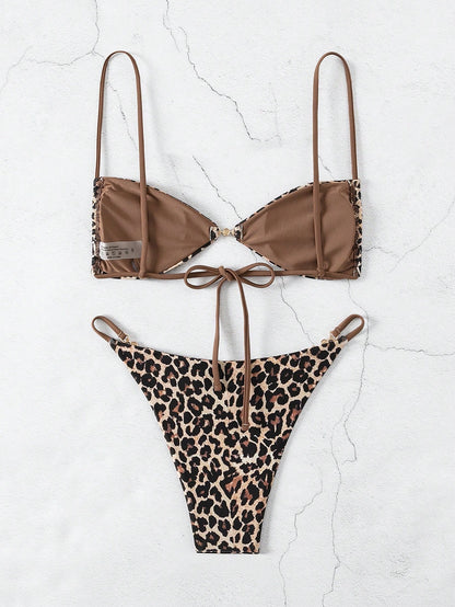 Leopard Print Bikini Set