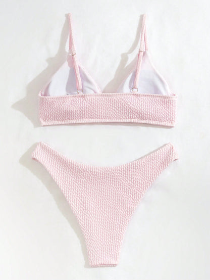 High-Cut Summer Bikini Set - Tropical Tide